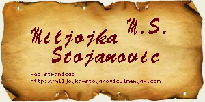 Miljojka Stojanović vizit kartica
